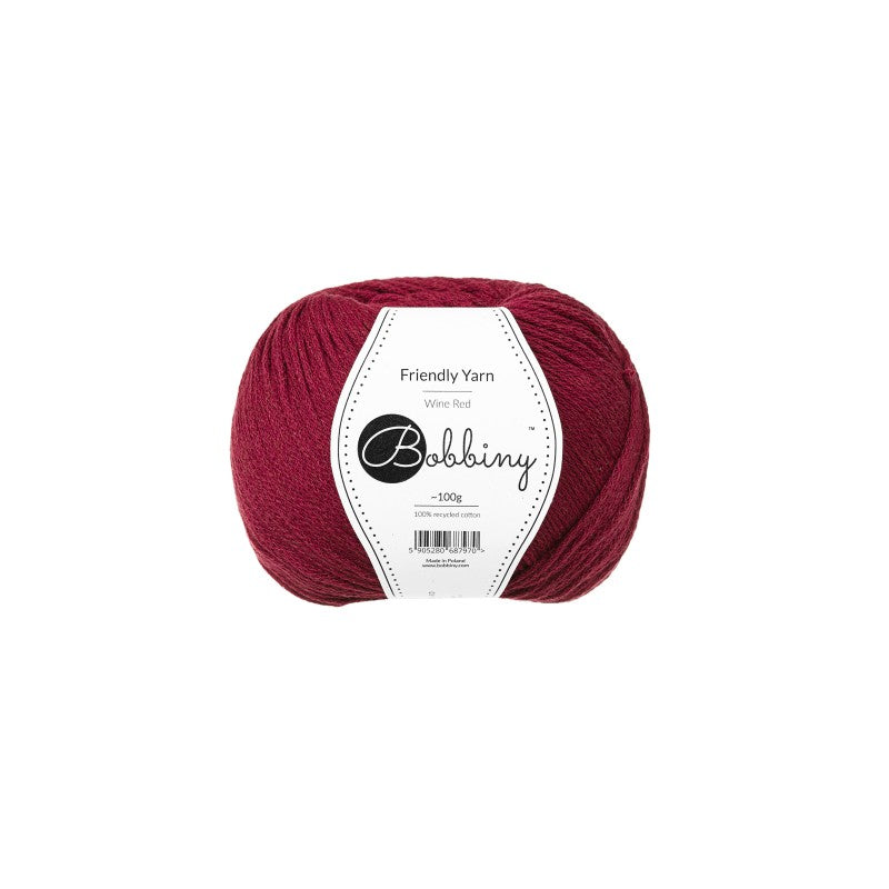 Bobbiny Friendly Yarn Wine Red 100g - mahina