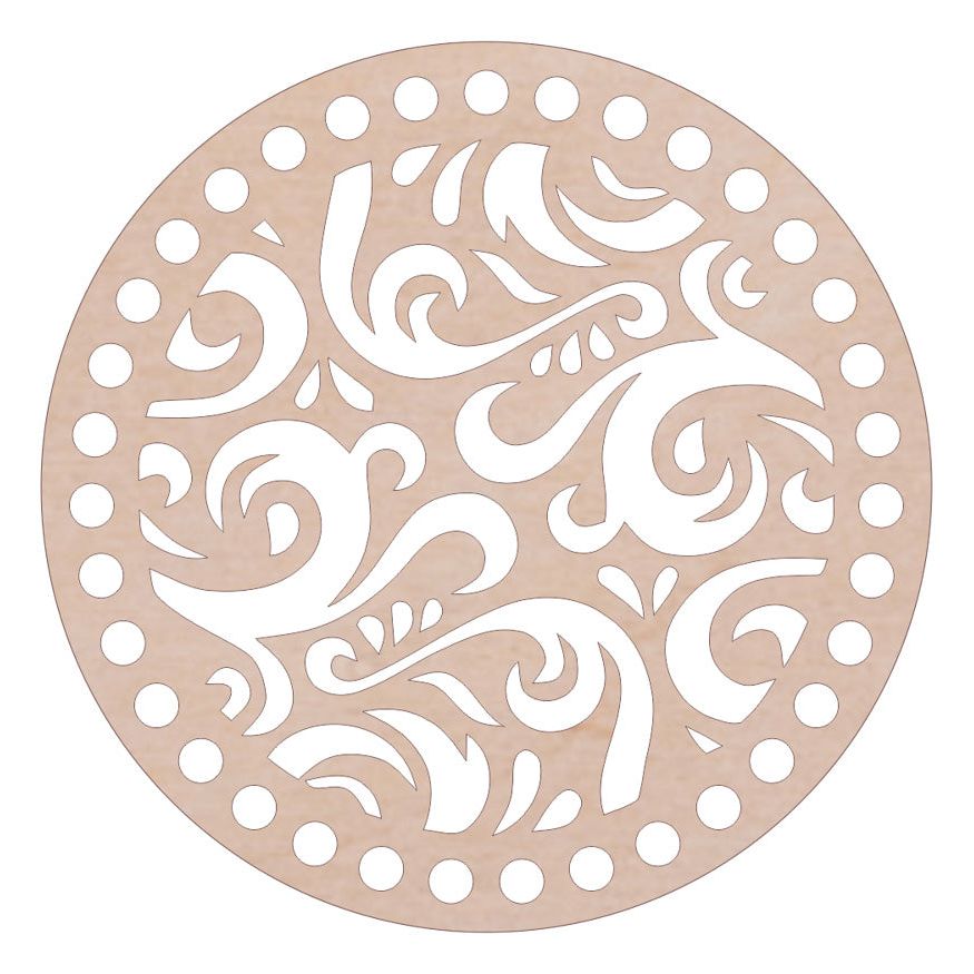 Holzdeckel für Häkelkorb "Dschungel", verschiedene Größen - Bastelbedarf -> Häkeln und Stricken -> Häkeldeckel von mahina