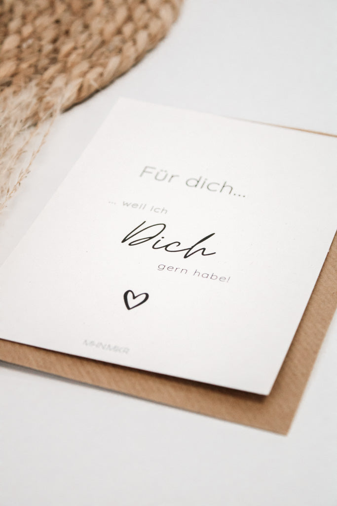 Geschenkkarte "Für Dich" - mahina