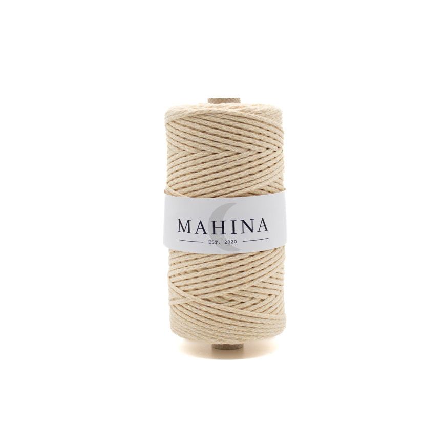 MAHINA Garn 2mm geflochten Vanille 150m - mahina