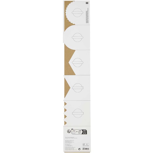 Papierstreifen weihnachtlich 7x42cm aus Kraftpapier, 3 Stück - mahina