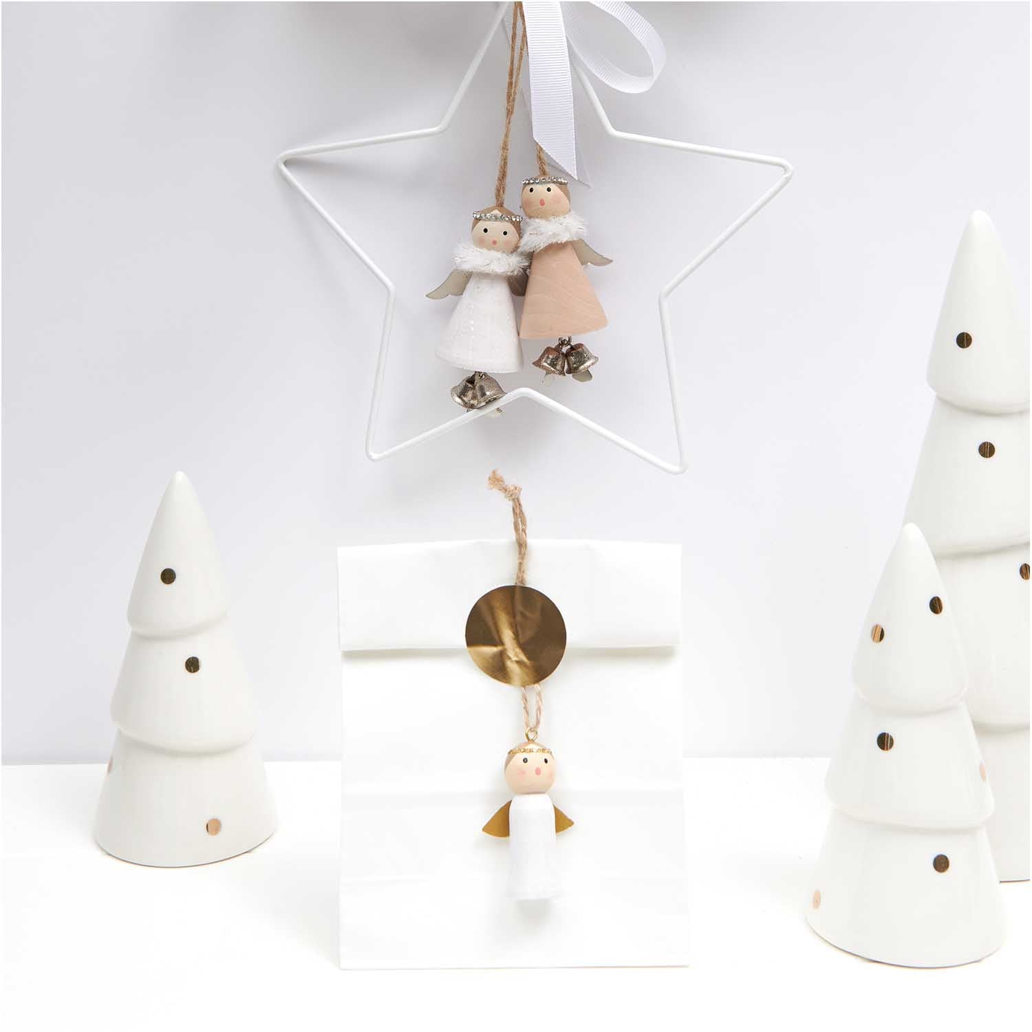 Metallring "Stern" in weiß, verschiedene Größen - mahina