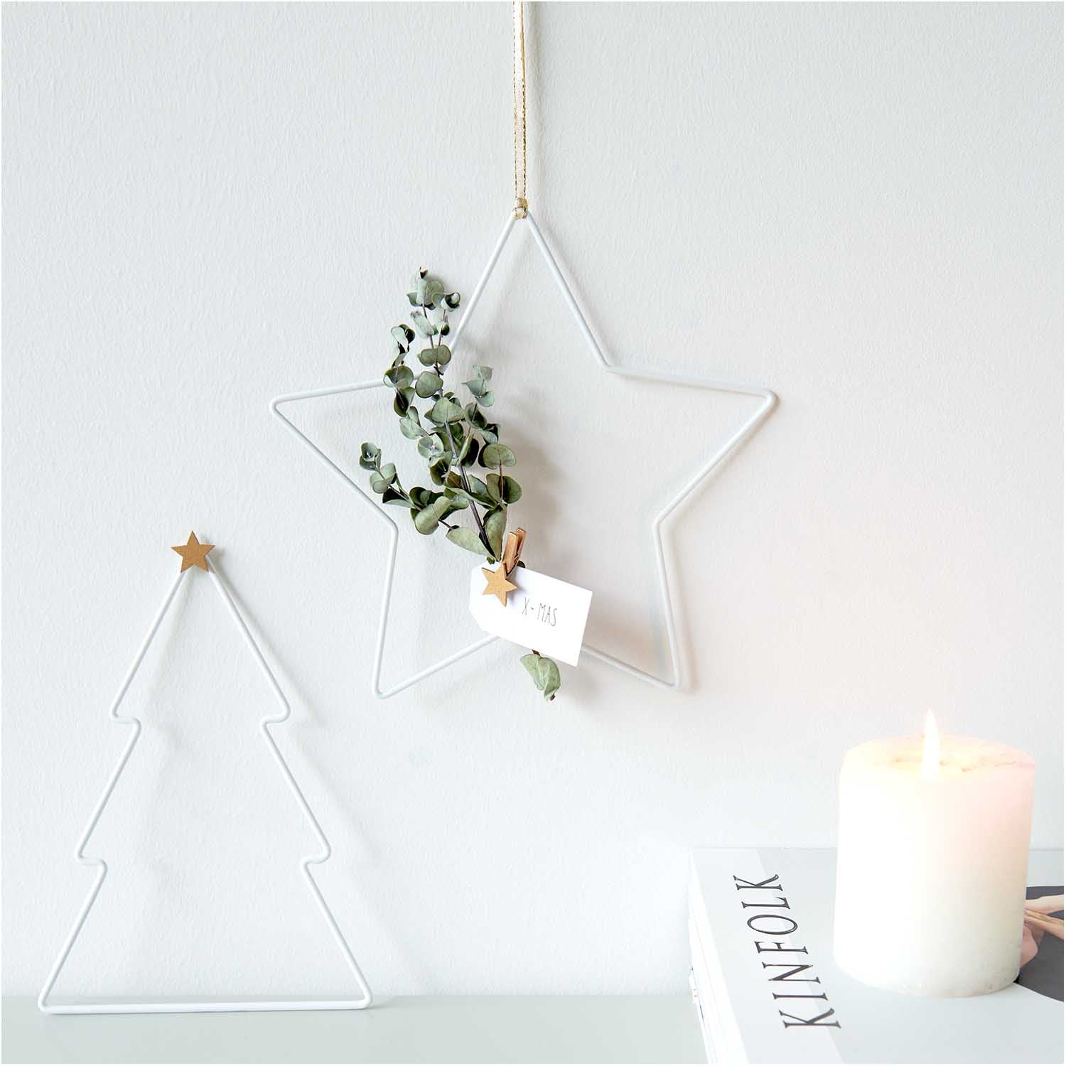 Metallring "Tannenbaum" weiß 3 Größen - mahina