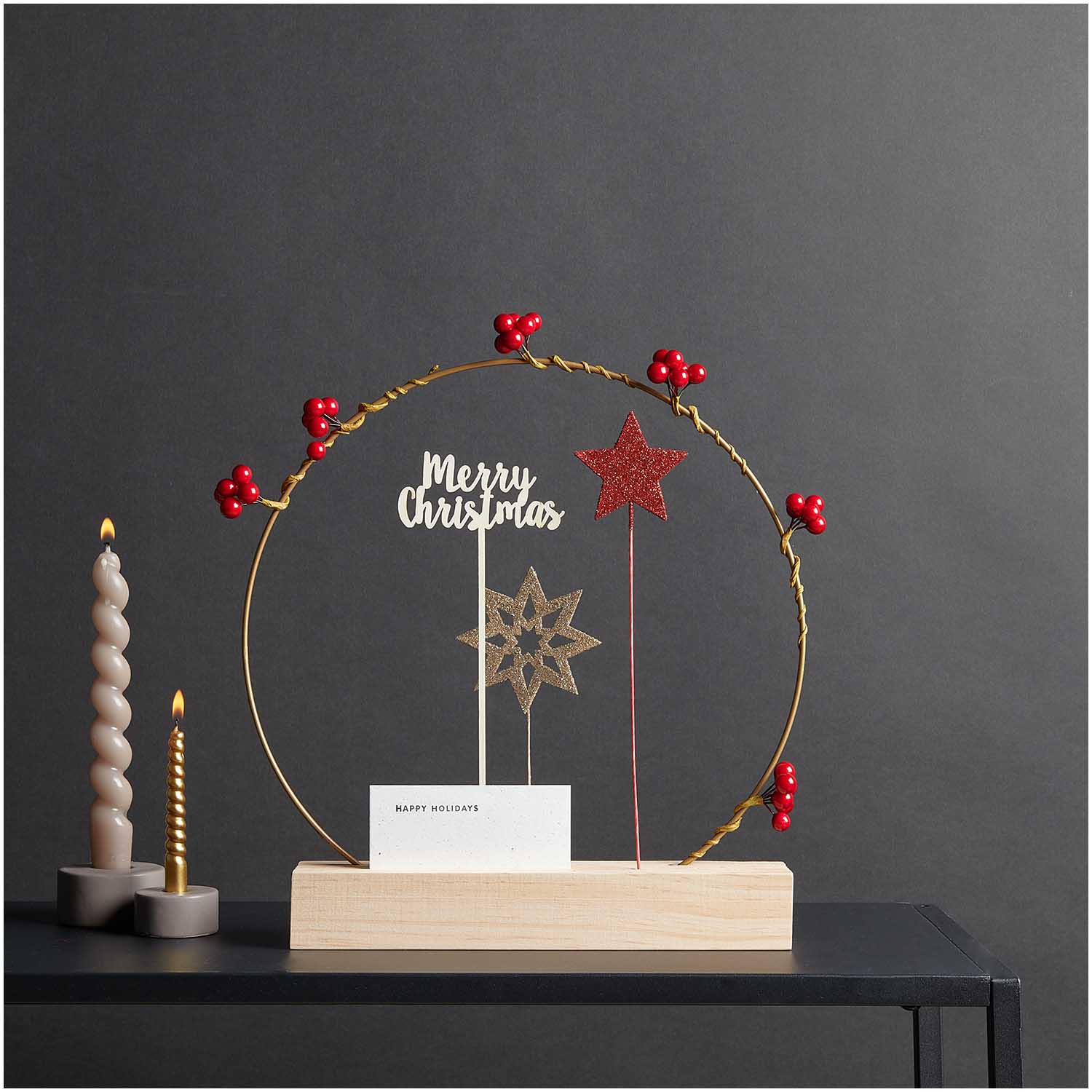 Holzpicker "Merry Christmas" 25,7x7,8cm - mahina