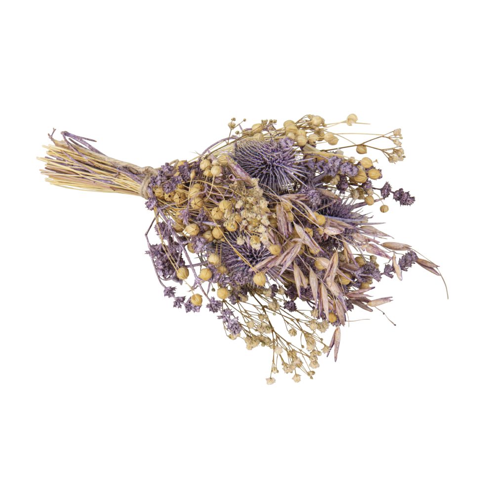 DIY Trockenblumen Strauß in flieder, 28cm - mahina