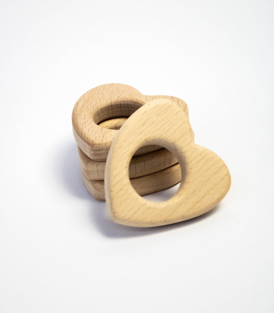Beißring "Herz" aus Buchenholz - mahina