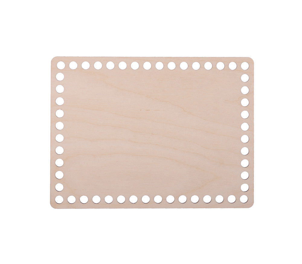 Häkelboden "Rechteck kurz" Birkenholz verschiedene Größen - mahina