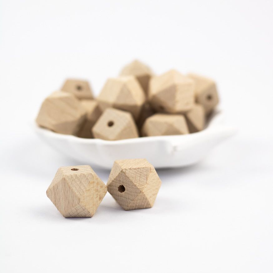 Holzperle "Hexagon" 18mm - mahina