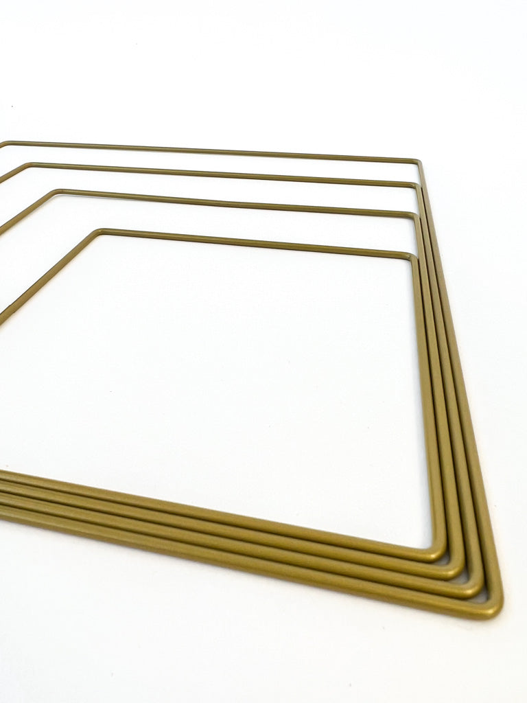 Metallring "Quadrat" in gold, verschiedene Größen - mahina