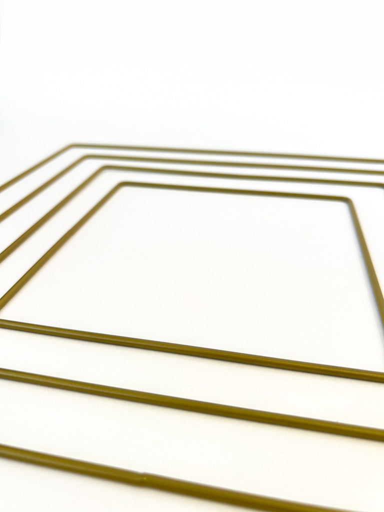 Metallring "Quadrat" in gold, verschiedene Größen - mahina