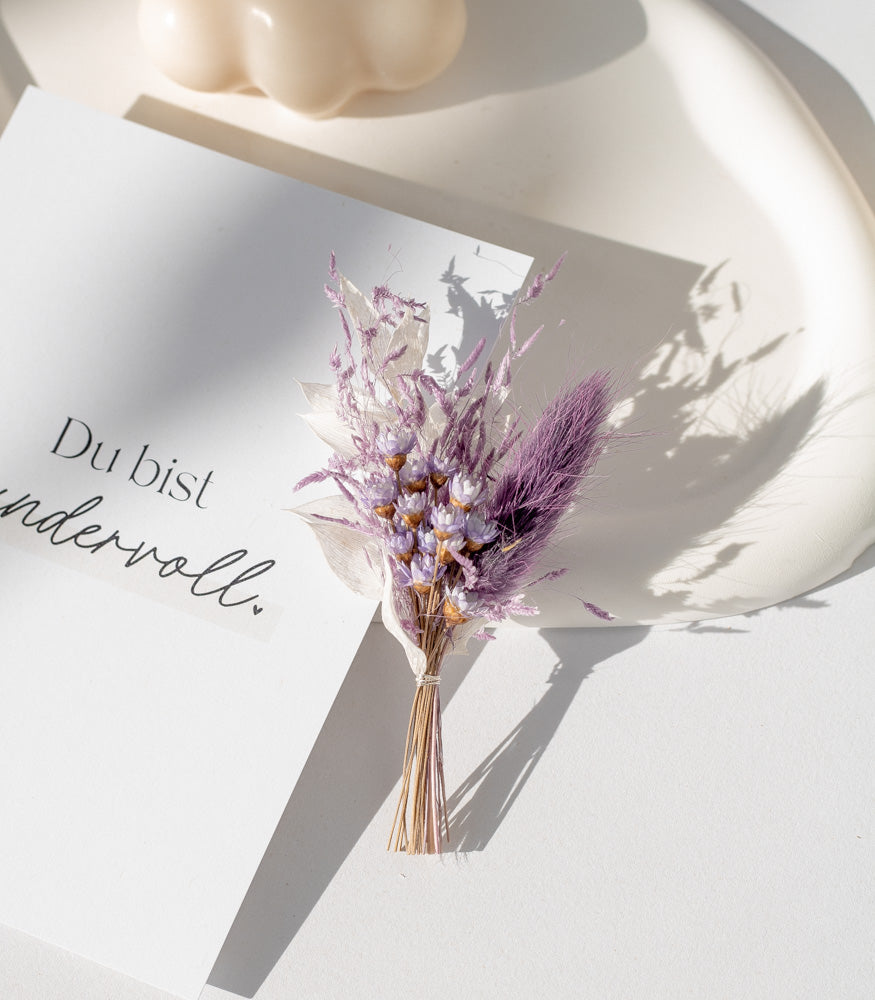 Mini Bouquet aus Trockenblumen, verschiedene Farben - mahina