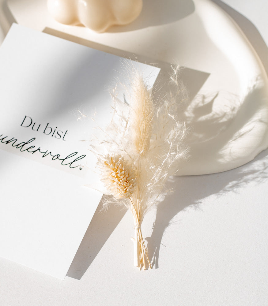 Mini Bouquet aus Trockenblumen, verschiedene Farben - mahina