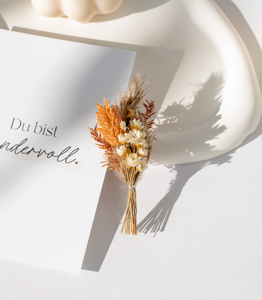 Mini Bouquet aus Trockenblumen, verschiedene Farben - mahina