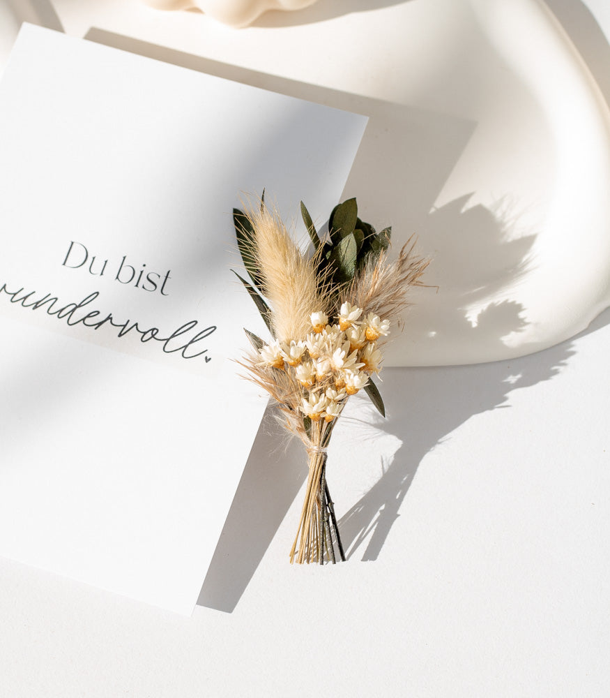 Mini Bouquet aus Trockenblumen, verschiedene Farben - mahina