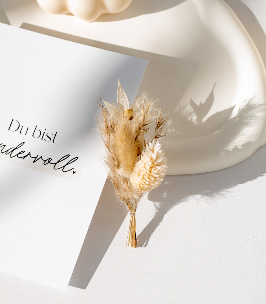 Mini Bouquet aus Trockenblumen, verschiedene Farben - mahina