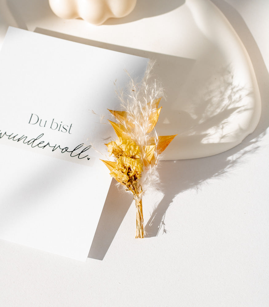 Mini Bouquet aus Trockenblumen, verschiedene Farben - mahina