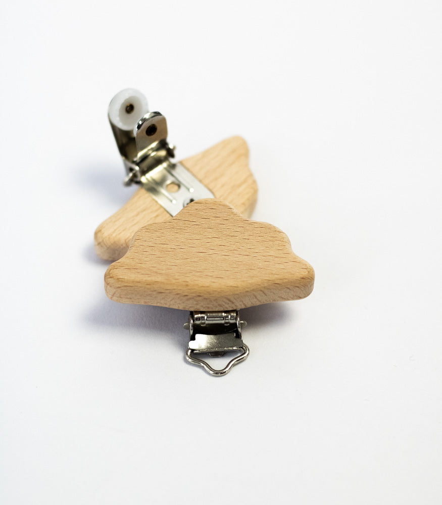 Schnullerclip "Wolke" aus Buchenholz - mahina