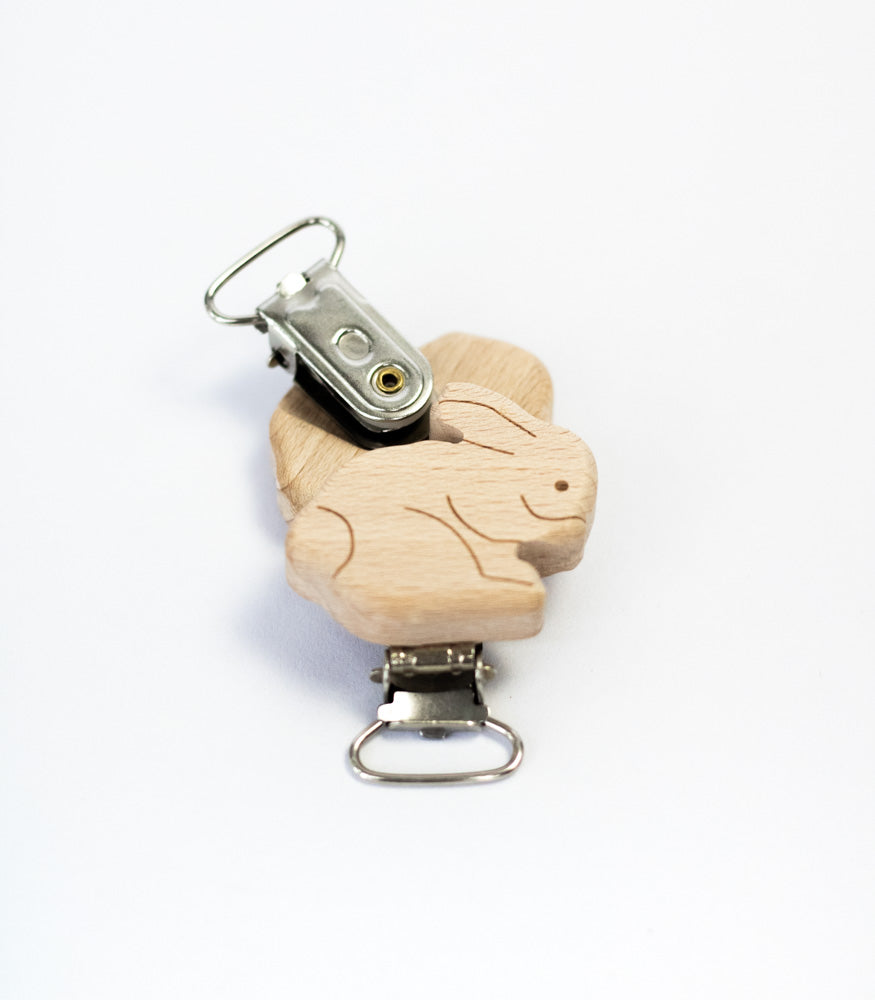 Schnullerclip "Bunny" aus Buchenholz - mahina