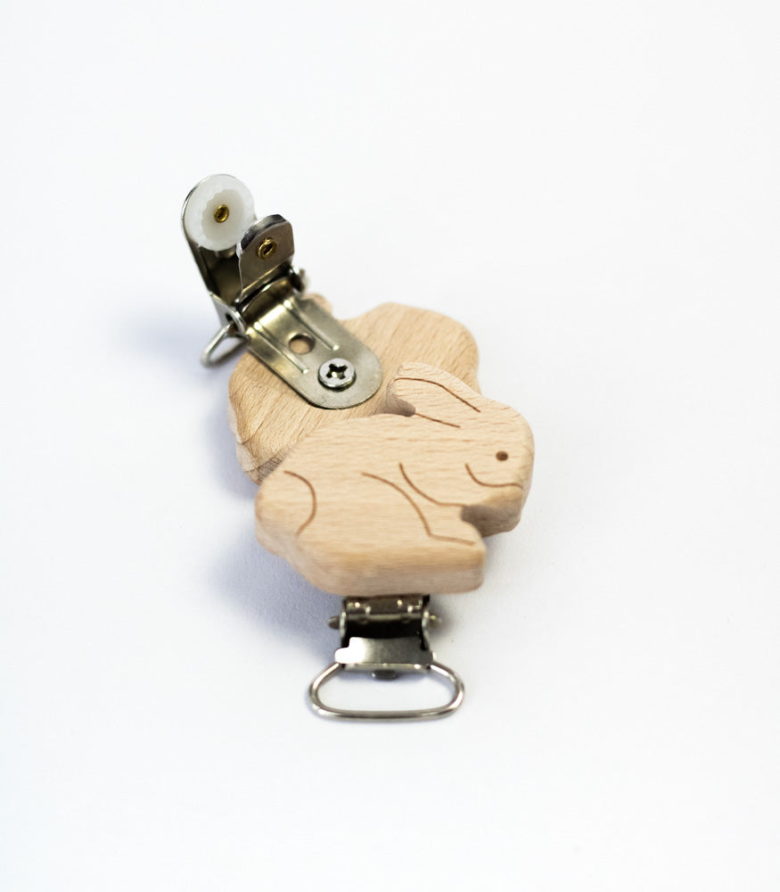 Schnullerclip "Bunny" aus Buchenholz - mahina