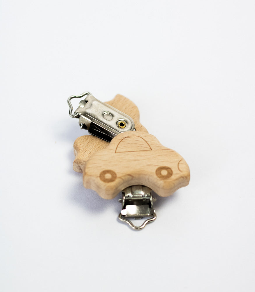 Schnullerclip "Auto" aus Buchenholz - mahina