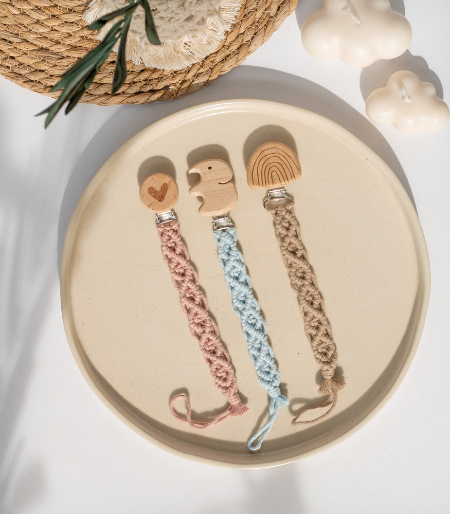 Handgemachtes Makramee Babyset "Classic" personalisierbar - mahina