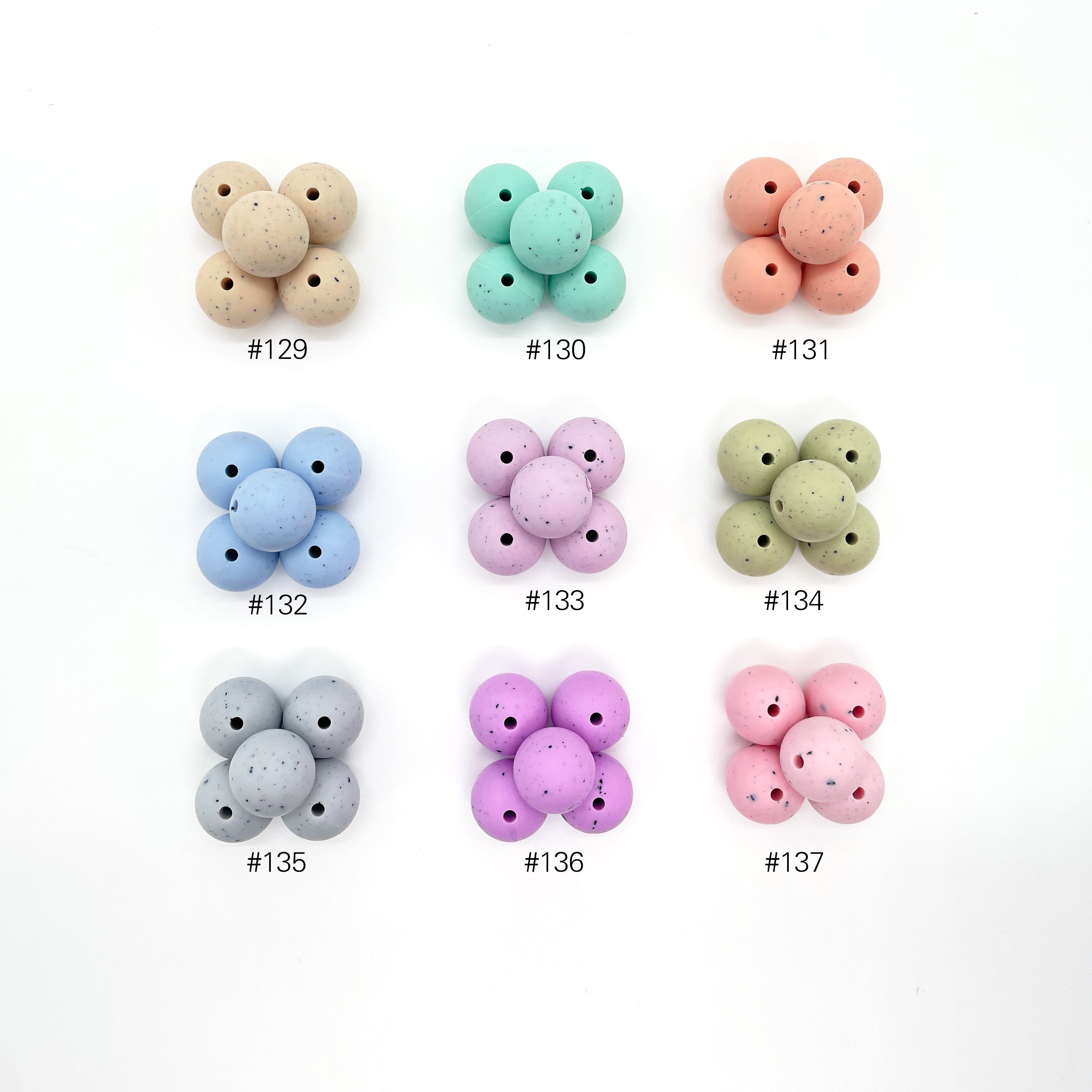 Runde Silikonperle 12mm Farbe #67 - #137 - mahina