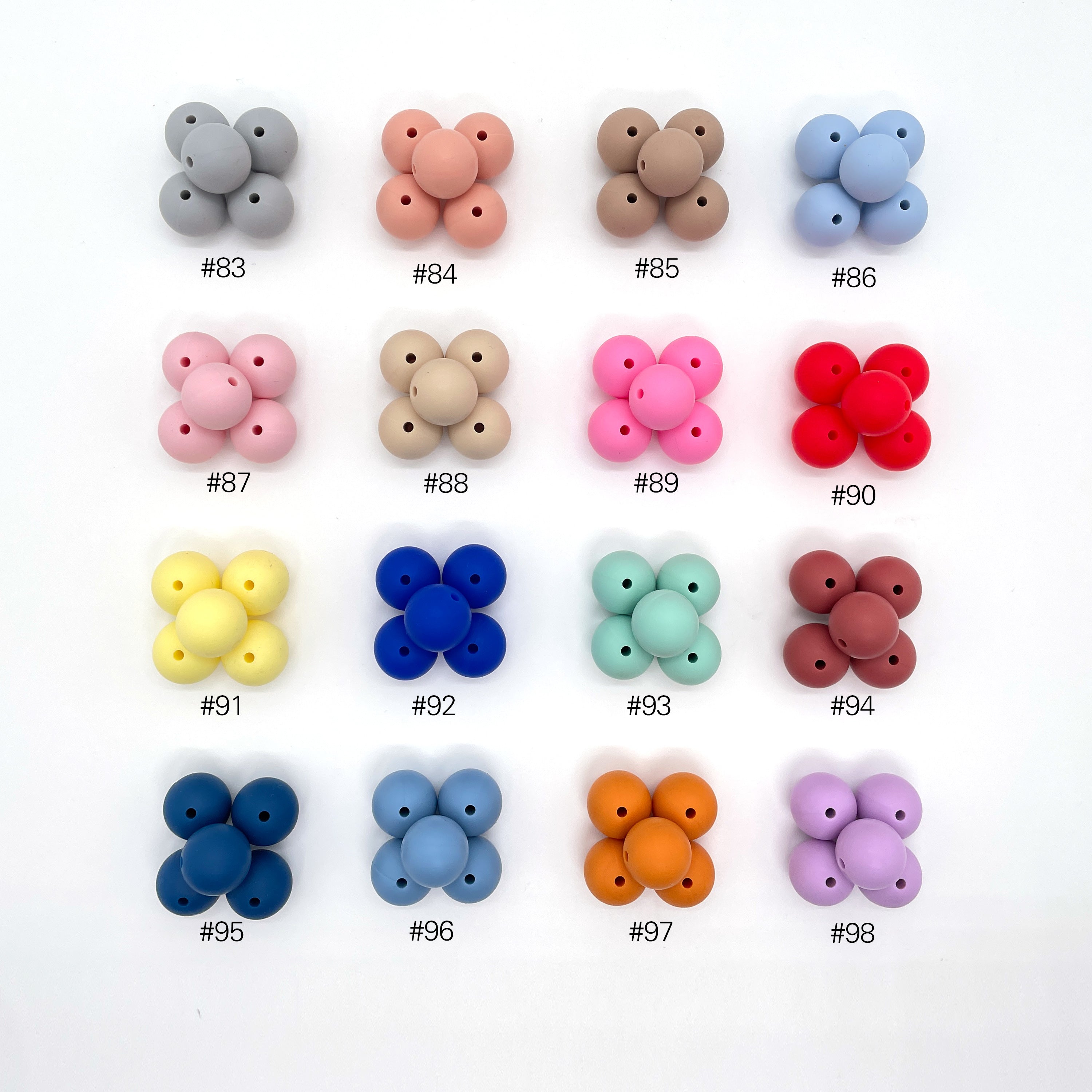 Runde Silikonperle 12mm Farbe #67 - #137 - mahina