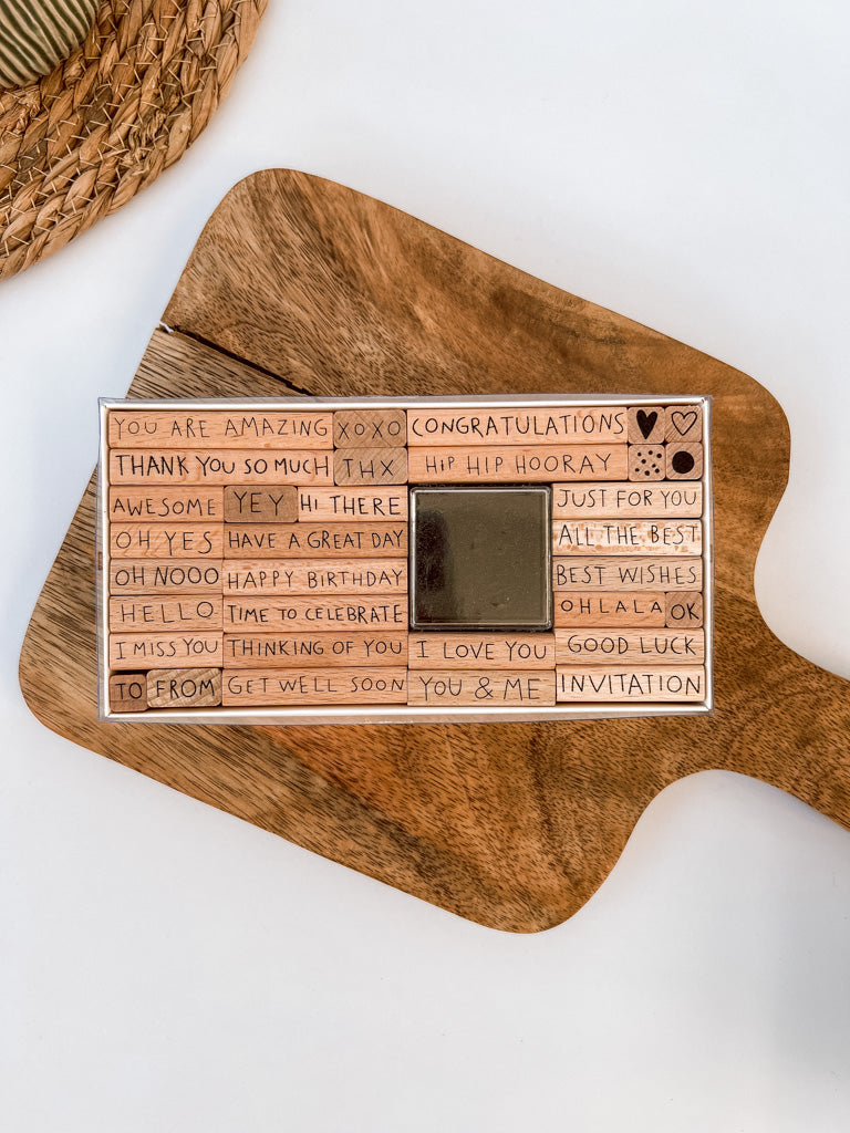 Paper Poetry Stempelset "Texte Englisch" 33teilig - mahina