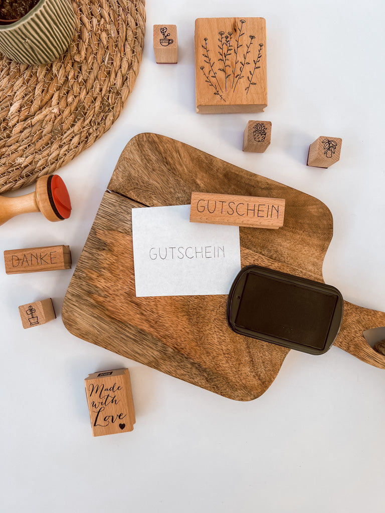 Rico Design Stempel "Gutschein" 7,5x2,0cm - mahina