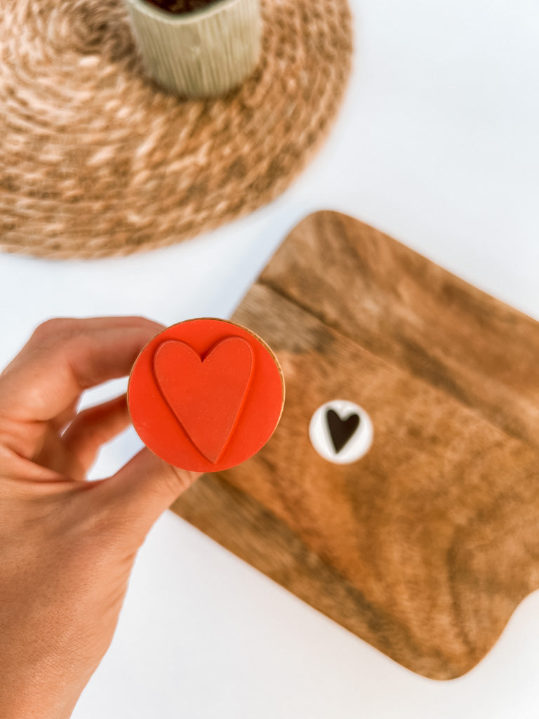 Rico Design Stempel "Längliches Herz" 3,5x3,5cm - mahina