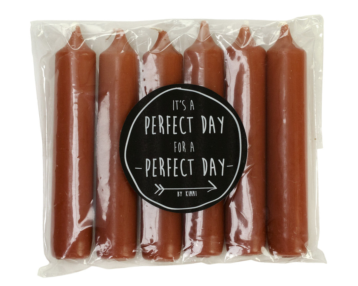 Kerze "Cadeau" 2,1x12cm 6 Stück 15 Farben - mahina