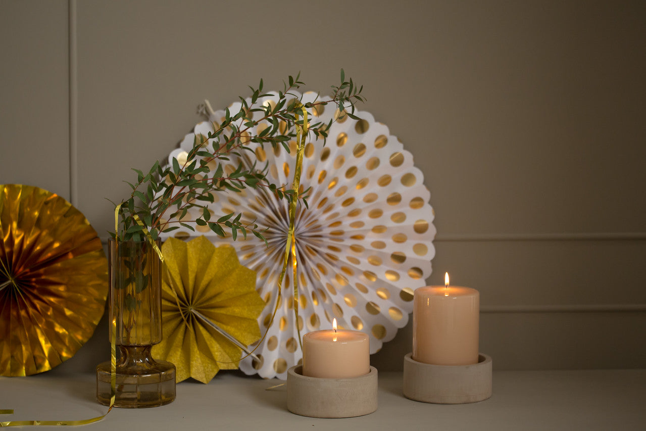 Kerze "Glasiert" in verschiedenen Farben/Größen - mahina