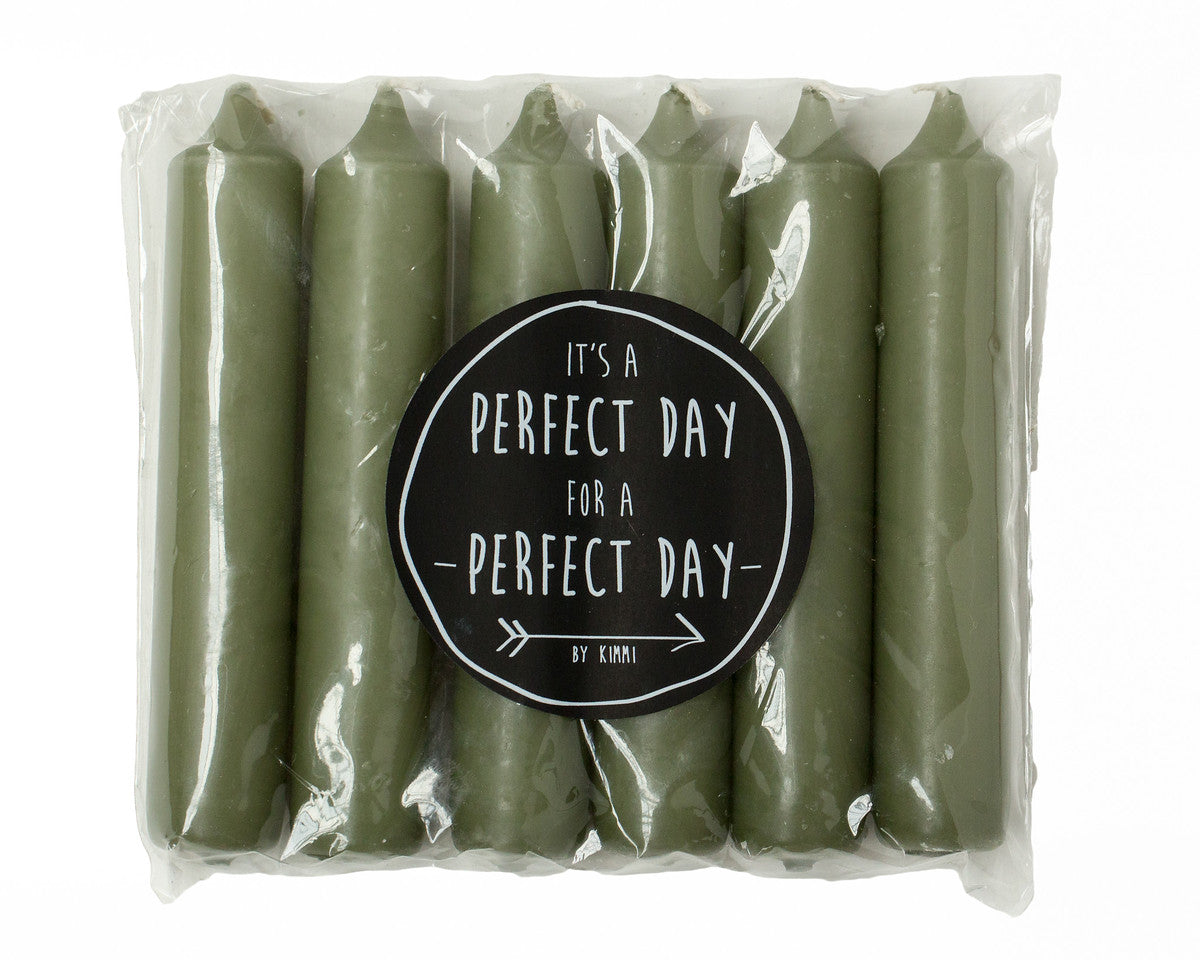 Kerze "Cadeau" 2,1x12cm 6 Stück 15 Farben - mahina