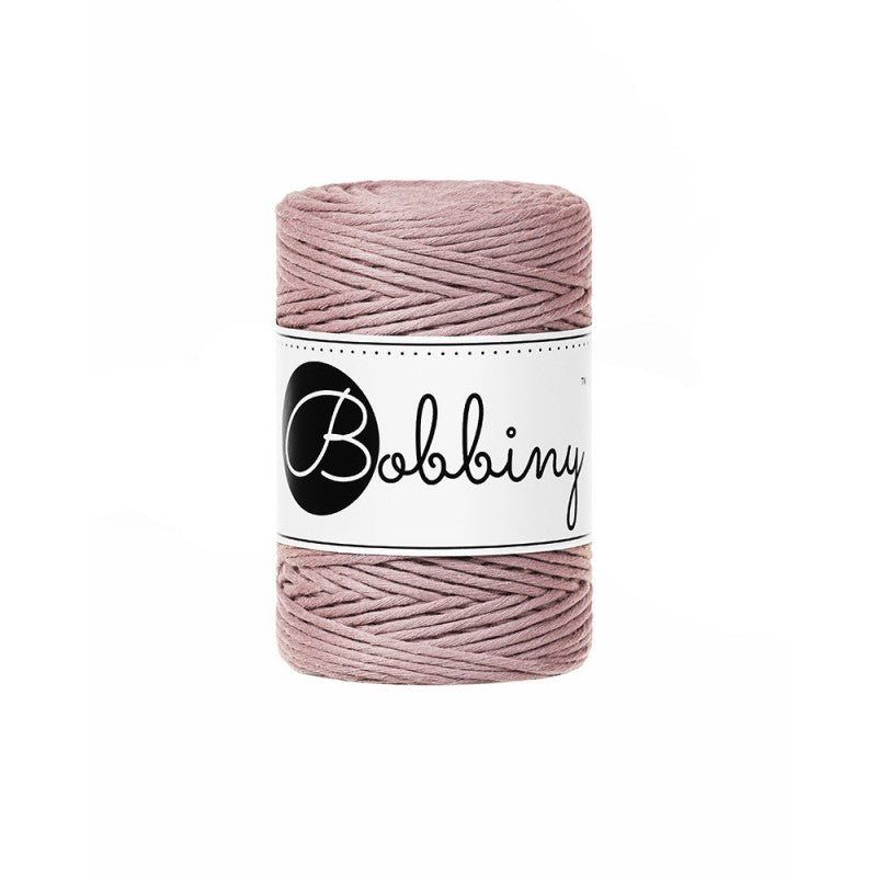 Bobbiny Makramee Garn 1,5mm gezwirnt Mauve 100m - mahina