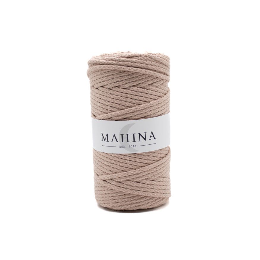 MAHINA Garn 4mm geflochten Nude 100m - Garne > Baumwollgarne > Pferdeseile > Geflochten > 4mm > 100m von mahina