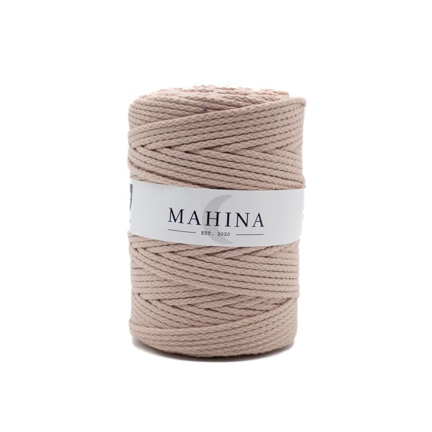 MAHINA Garn 4mm geflochten Nude 200m - Garne > Baumwollgarne > Pferdeseile > Geflochten > 4mm > 200m von mahina