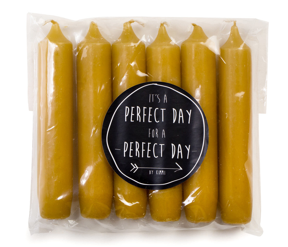 Kerze "Cadeau" 2,1x12cm 6 Stück 15 Farben - Interior > Dekoration > Kerzen von mahina