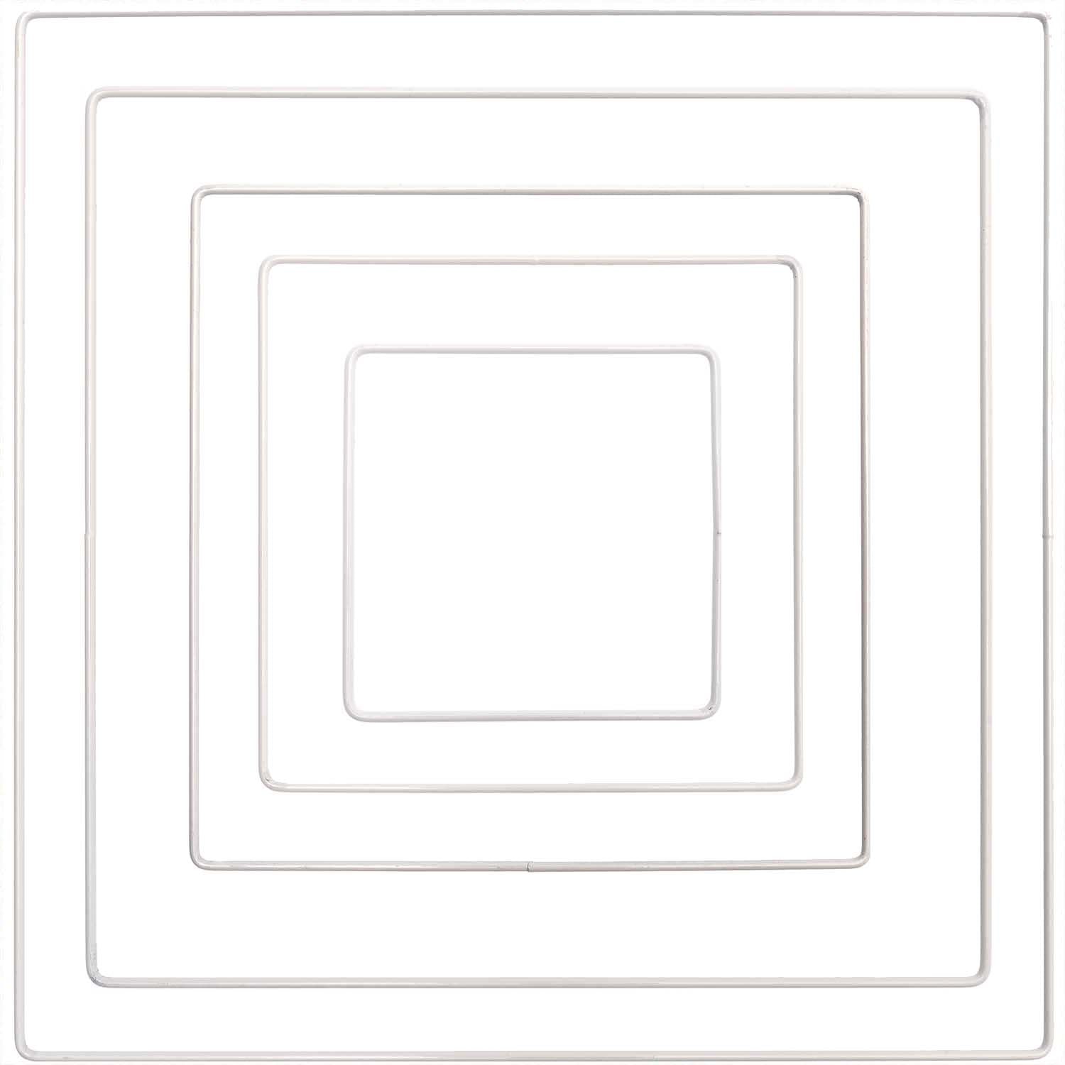 Metallring "Quadrat" in weiß, verschiedene Größen - mahina