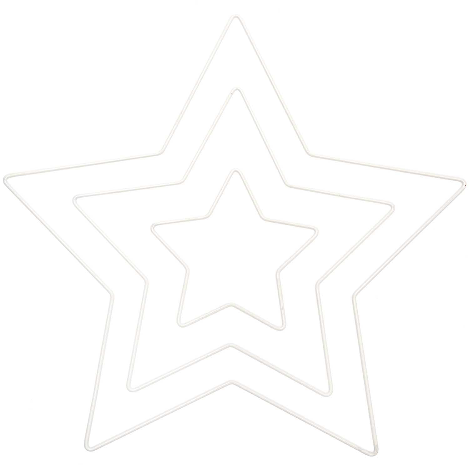 Metallring "Stern" in weiß, verschiedene Größen - mahina