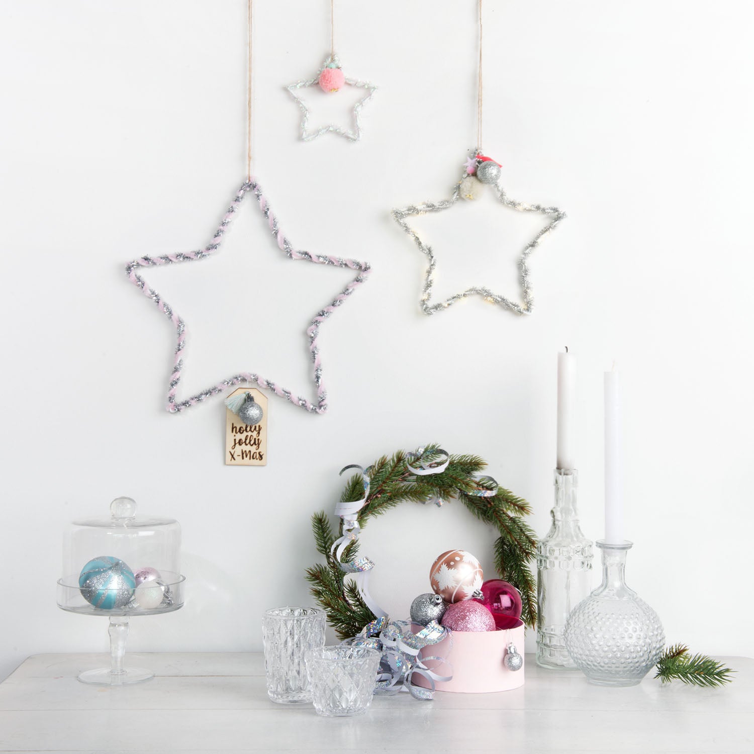 Metallring "Stern" in weiß, verschiedene Größen - mahina