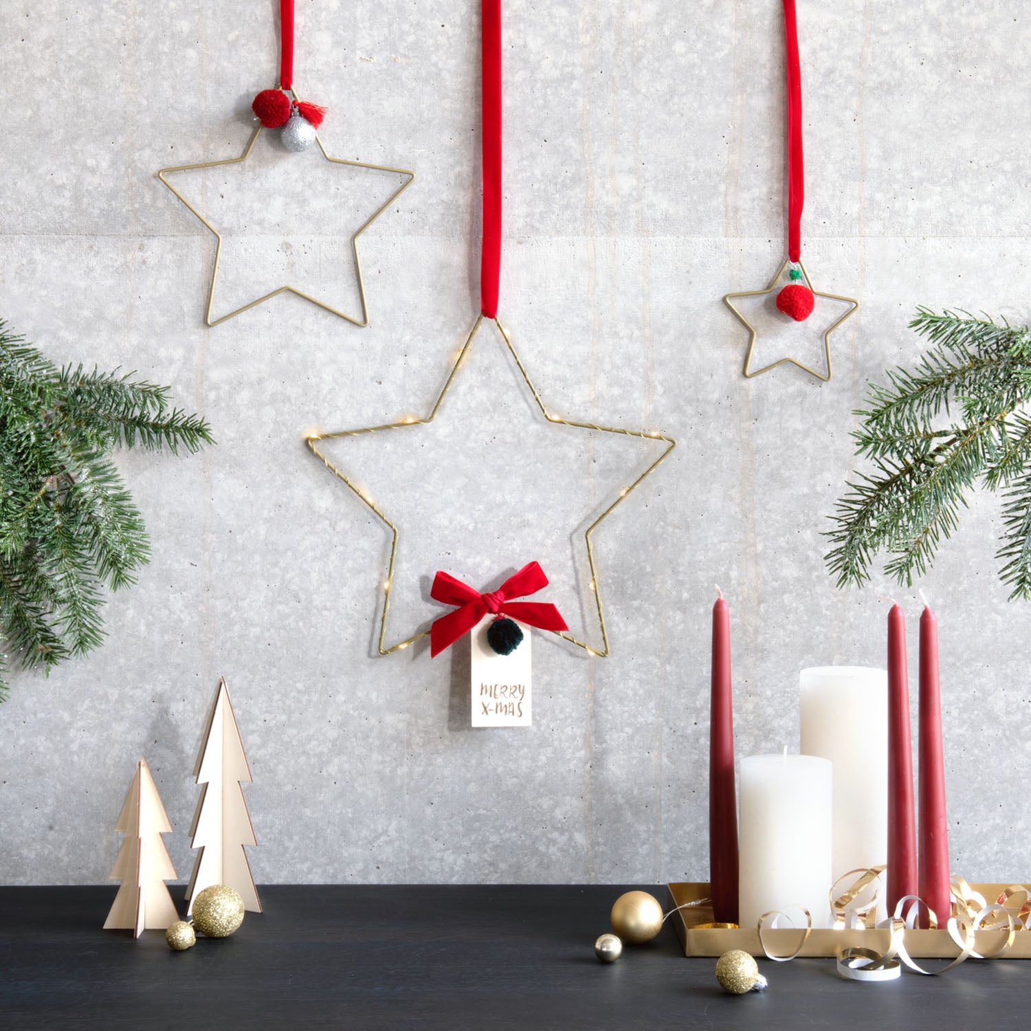 Metallring "Stern" gold 3 Größen - mahina