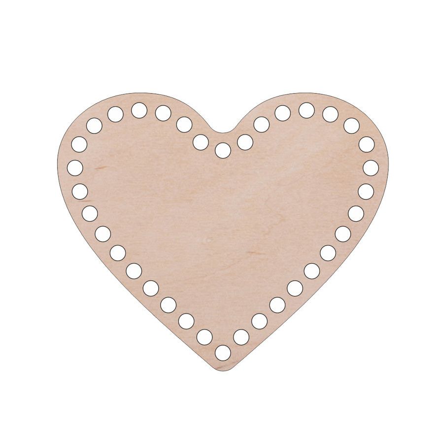 Häkelboden "Herz" aus Birkenholz, verschiedene Größen - Bastelbedarf -> Häkeln und Stricken -> Häkelboden von mahina