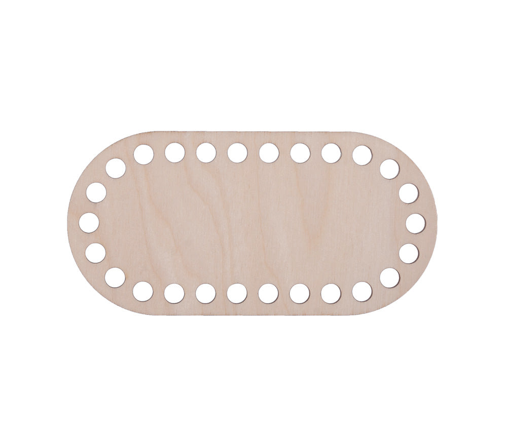 Häkelboden "Abgerundetes Rechteck lang" Birkenholz 7 Größen - Bastelbedarf -> Häkeln und Stricken -> Häkelboden von mahina