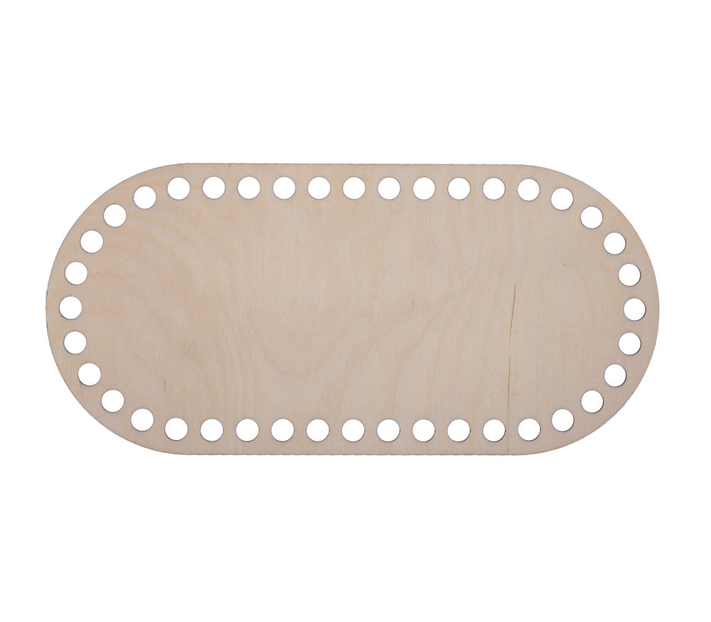 Häkelboden "Abgerundetes Rechteck lang" Birkenholz 7 Größen - Bastelbedarf -> Häkeln und Stricken -> Häkelboden von mahina