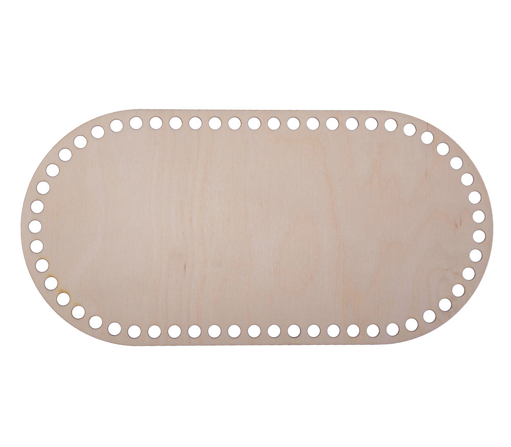 Häkelboden "Abgerundetes Rechteck lang" Birkenholz 7 Größen - Bastelbedarf -> Häkeln und Stricken -> Häkelboden von mahina