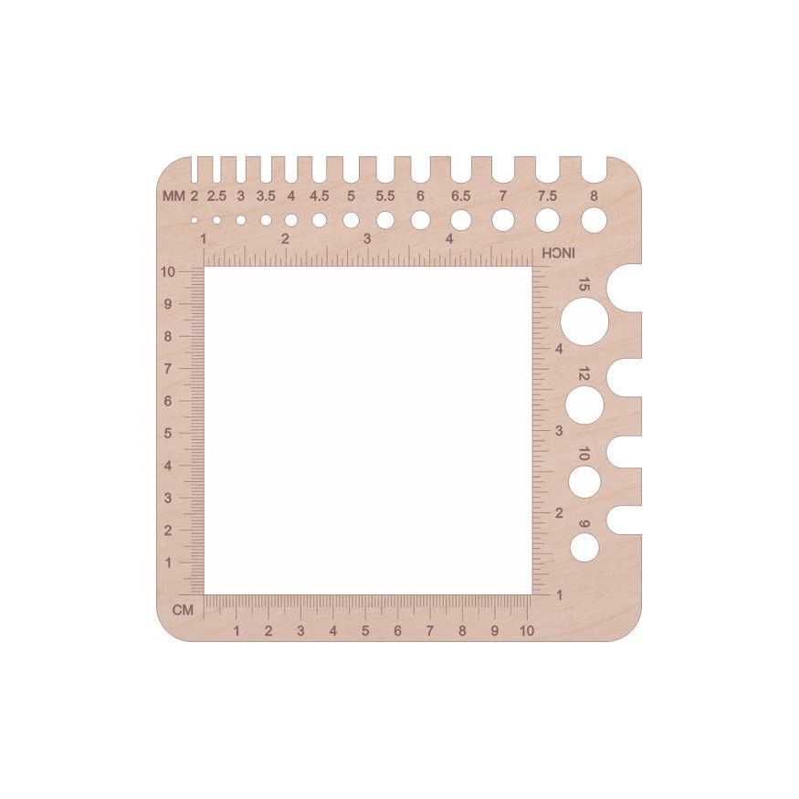 MAHINA Nadelmaß für Strick- und Häkelnadeln inkl. Zählrahmen - Bastelbedarf -> Häkeln und Stricken -> Nadelmaß von mahina