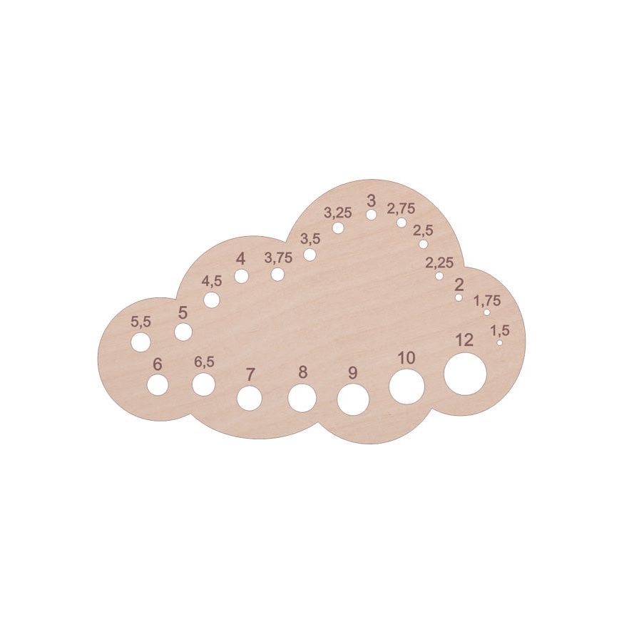 MAHINA Nadelmaß für Stricknadeln "Wolke" - Bastelbedarf -> Häkeln und Stricken -> Nadelmaß von mahina