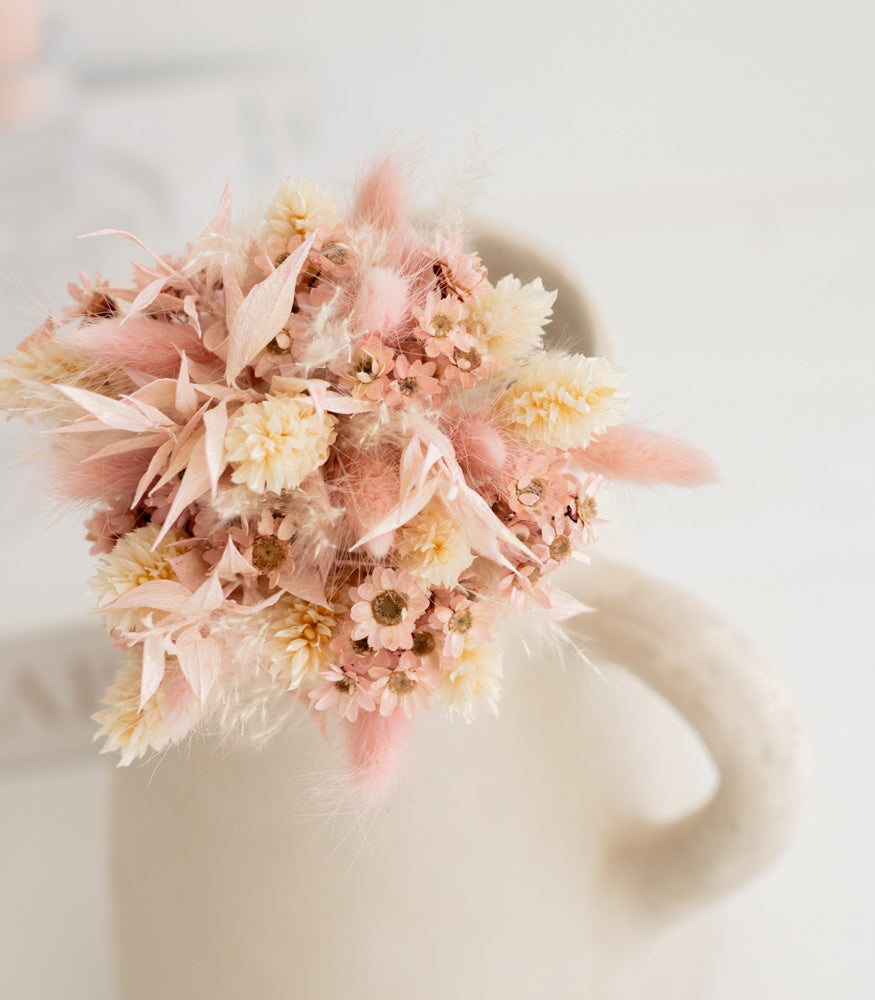 Kleiner Trockenblumenstrauß  "Soft Blush" - MAHINA