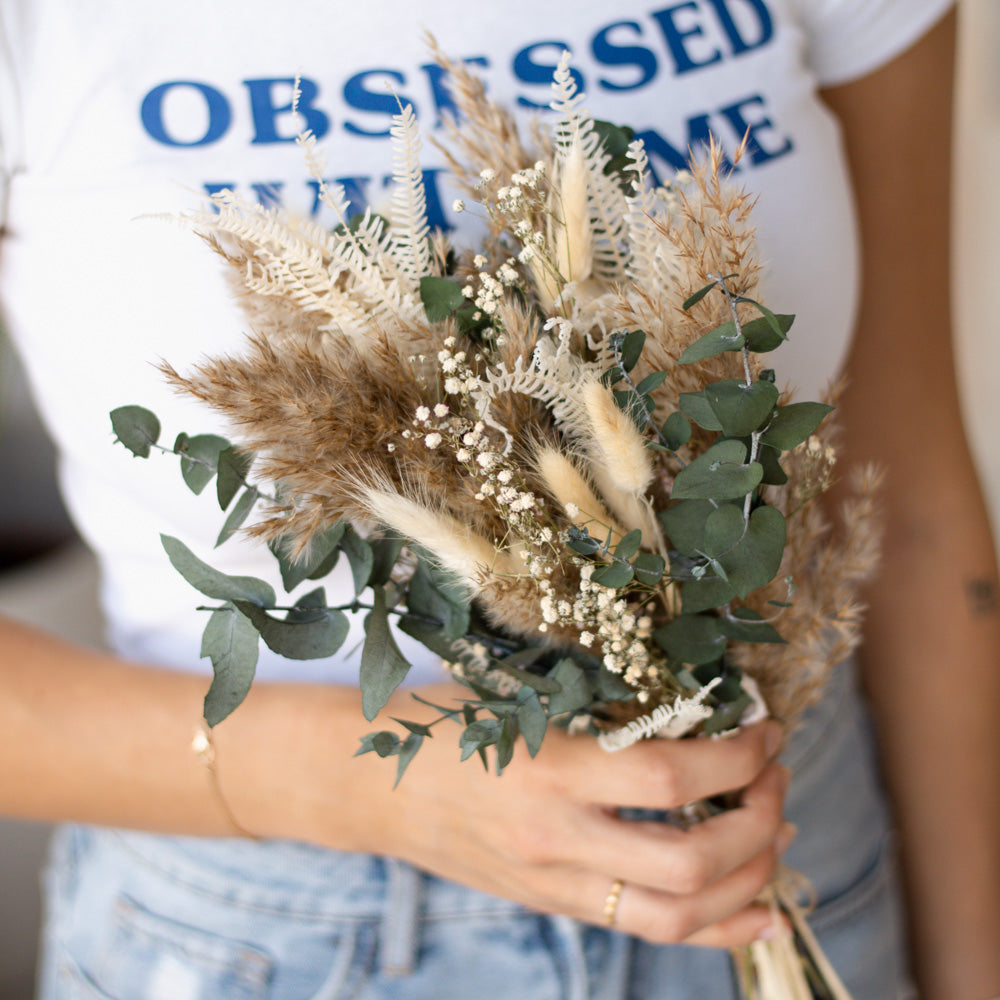 Großer Trockenblumenstrauß "Soft Green" mit Eukalyptus - mahina