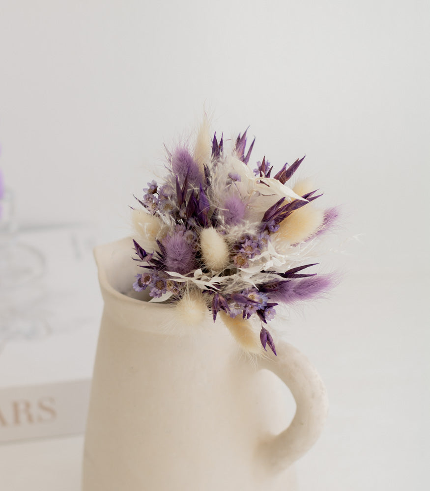 Kleiner Trockenblumenstrauß "Wild Violet" - MAHINA